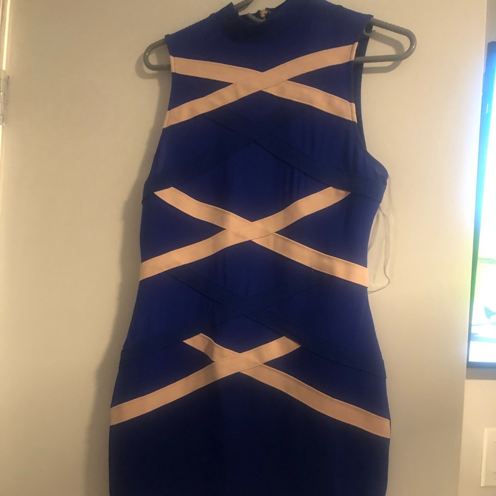 Short mini blue dress ,The material is really good